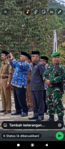 Terlihat Camat Rajadesa, Nandang, S.So`s, Serta Kades Sukaharja, Abdul Mutholib dan Koramil