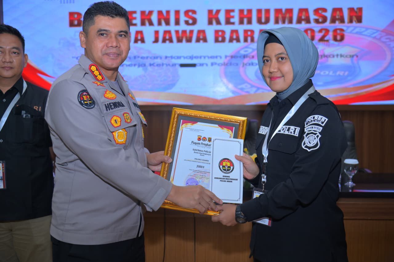Polres Ciamis Raih Juara 2 Kategori Amplifikasi Pemberitaan Media Online Polda Jabar