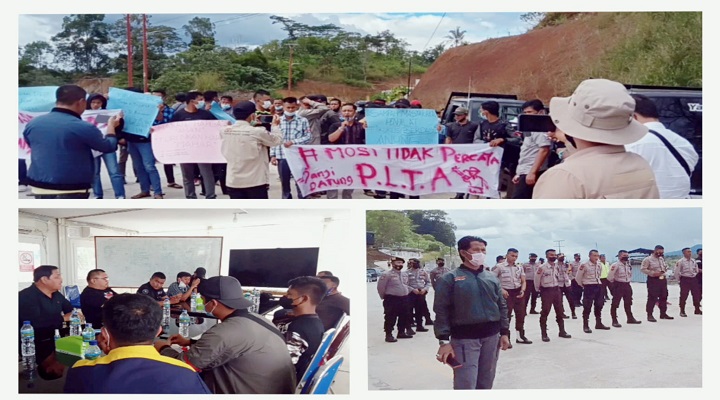 Tagih Janji, Karang Taruna Dua Desa Demo PLTA – PT.KMH Karang Taruna