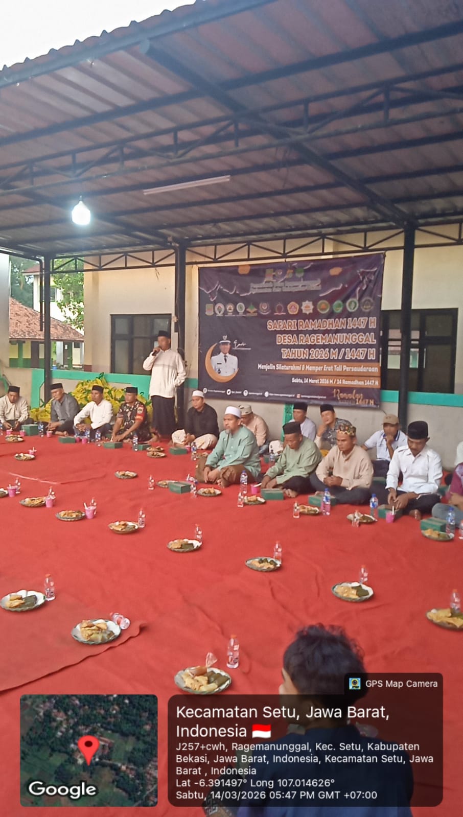 Pemdes Ragemanunggal Buka Bersama dan santunan anak yatim bersama warga desa Ragemanunggal