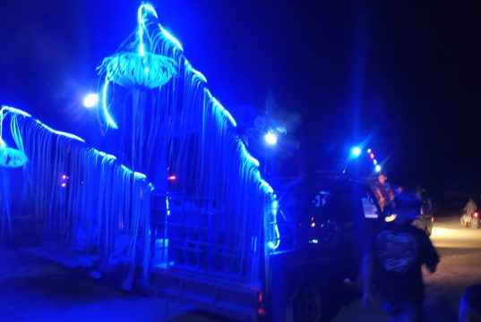 *Ratusan Warga Dusun Rantau Panjang, Desa kelagian Meriahkan Malam Takbiran Keliling Pakai Mobil dan Motor*