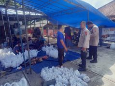 Kapolsek Rajadesa Bersama Anggota, Monitoring Pemotongan Hewan Kurban