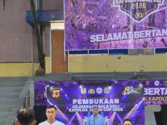 Smesh Keras Pada HUT Bhayangkara Ke-80, Polda Jabar Resmi Buka Turnamen Voli Antar Satker dan Satwil di GOR Trilomba Juang Bandung