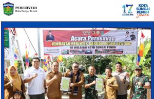 Jembatan Perintis Garuda Kodim 0417/Kerinci Diresmikan Wako Alfin, Wujudkan Asta Cita Presiden RI