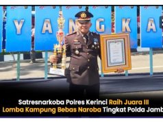 Satresnarkoba Polres Kerinci Meraih Juara III Lomba Kampung Bebas Narkoba Tingkat Polda Jambi