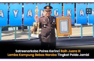 Satresnarkoba Polres Kerinci Meraih Juara III Lomba Kampung Bebas Narkoba Tingkat Polda Jambi