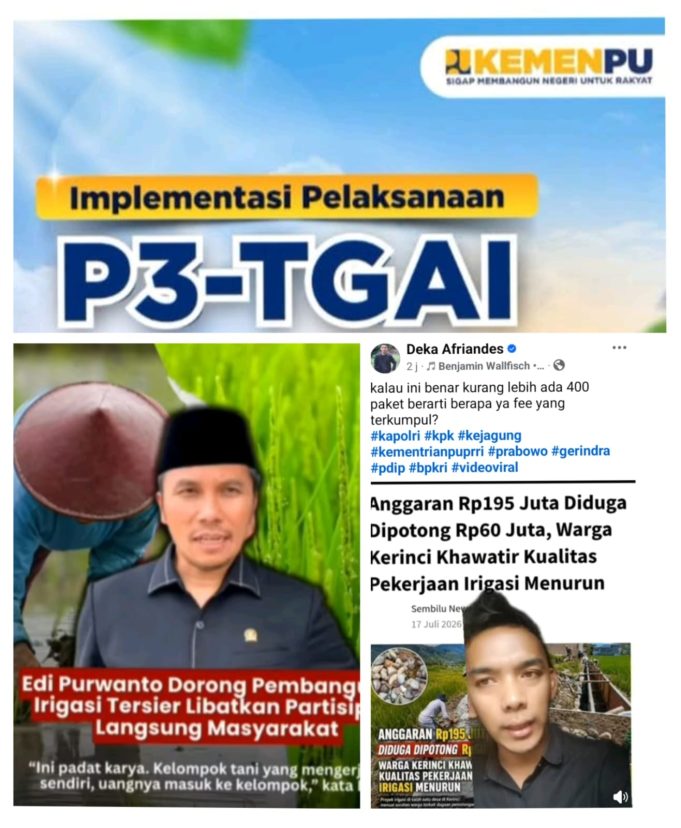 P3-TGAI TA 2026 di Kab. Kerinci, di Sorot Publik Dugaan Pungli 30%