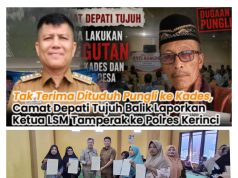 Camat Depati Tujuh Indra Hermawan Bantah Tudingan Pungli Balik Laporkan Ketua LSM Tamperak ke Polres Kerinci Dugaan Pencemaran Nama Baik