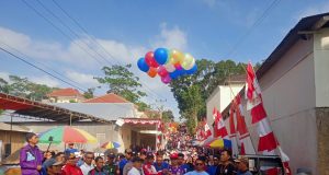Ribuan Warga Desa Mulyasari Antusias Ikuti Jalan Sehat Yang Digelar Perusahaan Mandiri Jay