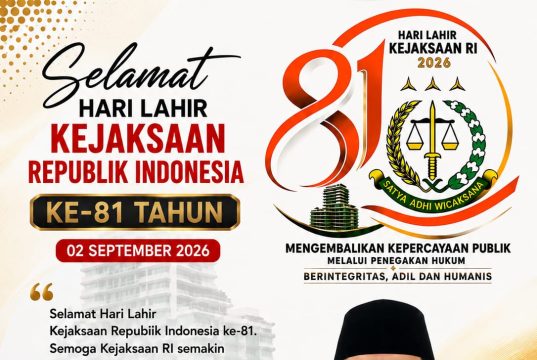 HUT Ke-81 Kejaksaan RI, Teddy Setiadi: Terus Jaga Integritas dan Tegakkan Hukum Berkeadilan