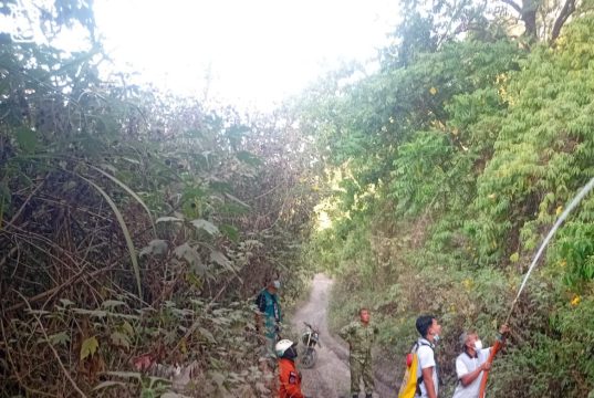 Api Berkobar di Enam Titik Desa Rancabango, Polisi dan Tim Gabungan Berjibaku Padamkan Karhutla