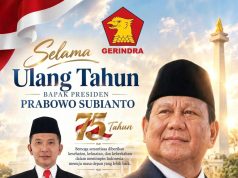 Ketua Fraksi Gerindra Teddy Setiadi Ucapan Selamat Ulang Tahun ke-75 untuk Presiden Prabowo Subianto